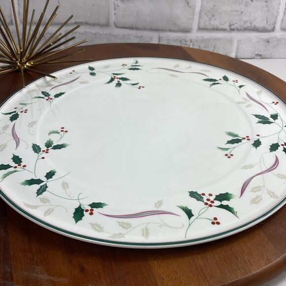 Christopher Stuart Holiday Splendor Cake Plate 13" - Picture 2 of 8